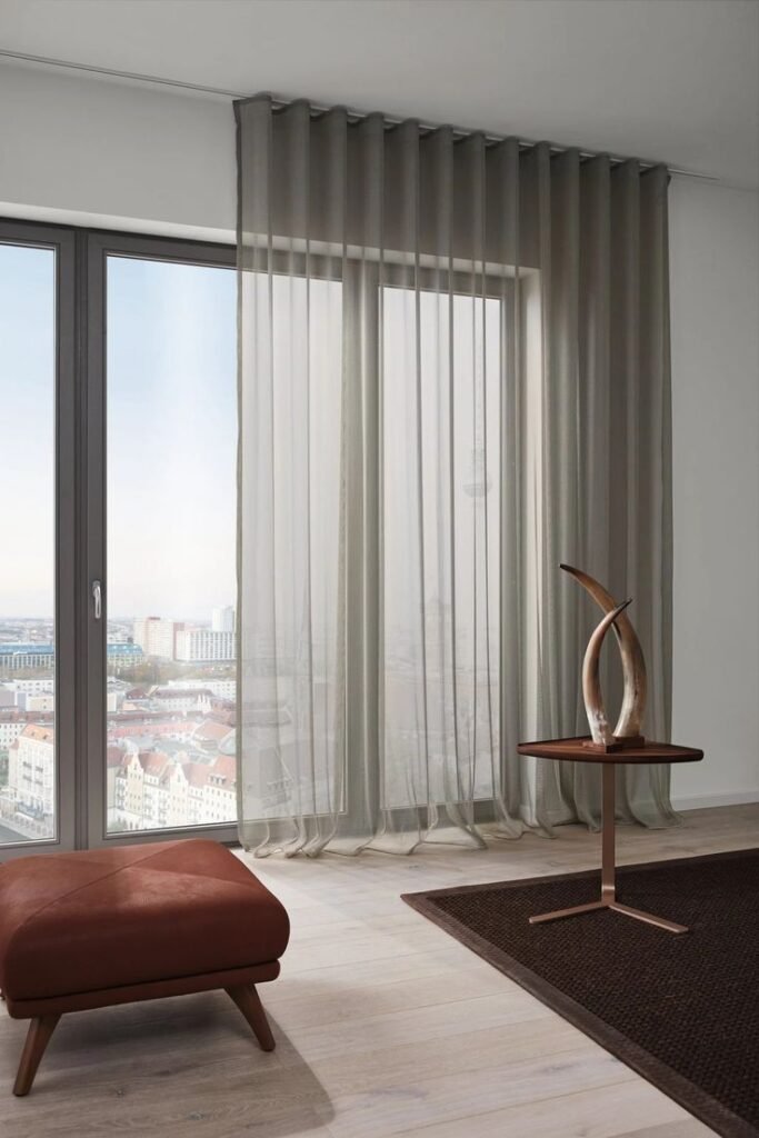 door sheer curtains