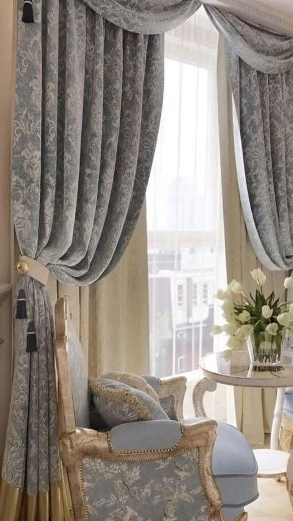 Beige S-Fold Curtains in Johor Bahru