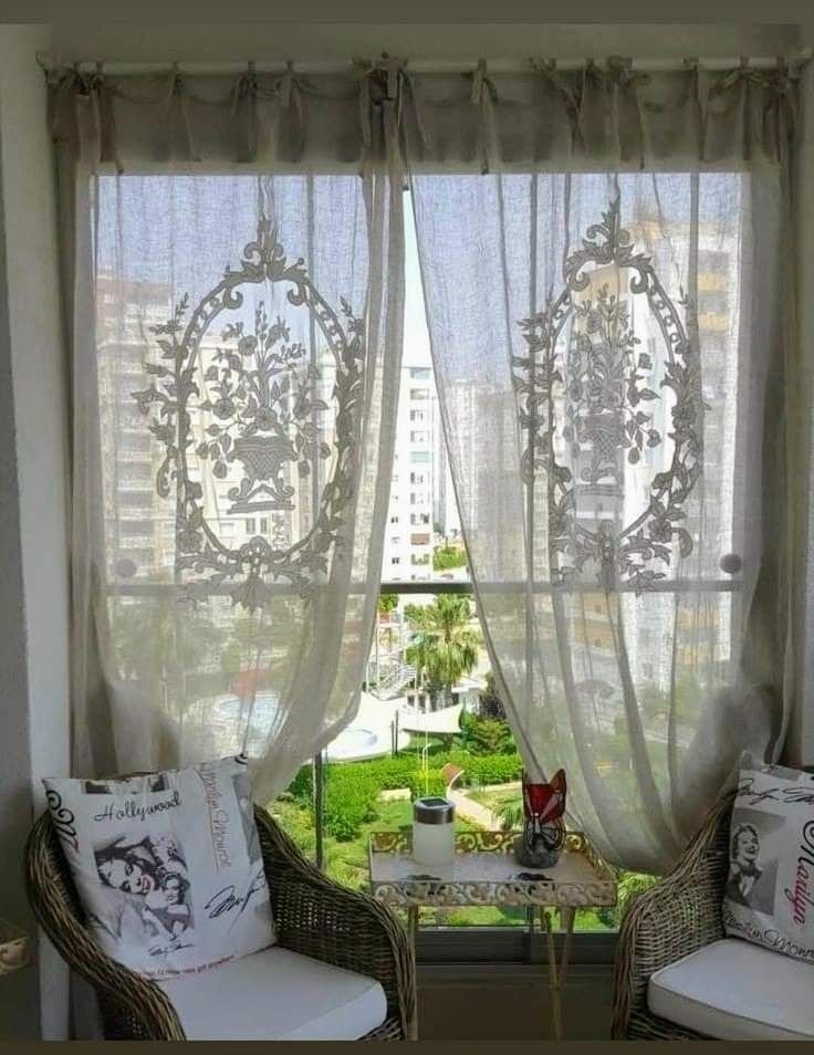 white sheer curtains